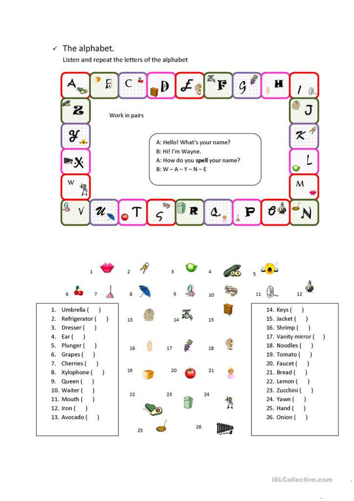 The Alphabet   English Esl Worksheets For Distance Learning Inside Alphabet Worksheets Islcollective