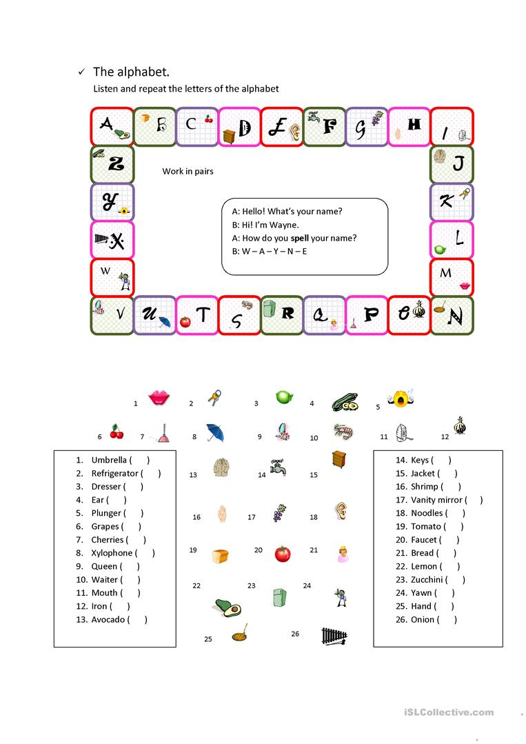 The Alphabet - English Esl Worksheets For Distance Learning inside Alphabet Worksheets Islcollective