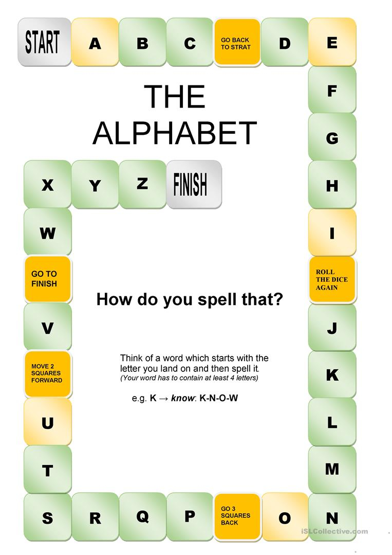 The Alphabet Game - English Esl Worksheets For Distance for Alphabet Game Worksheets