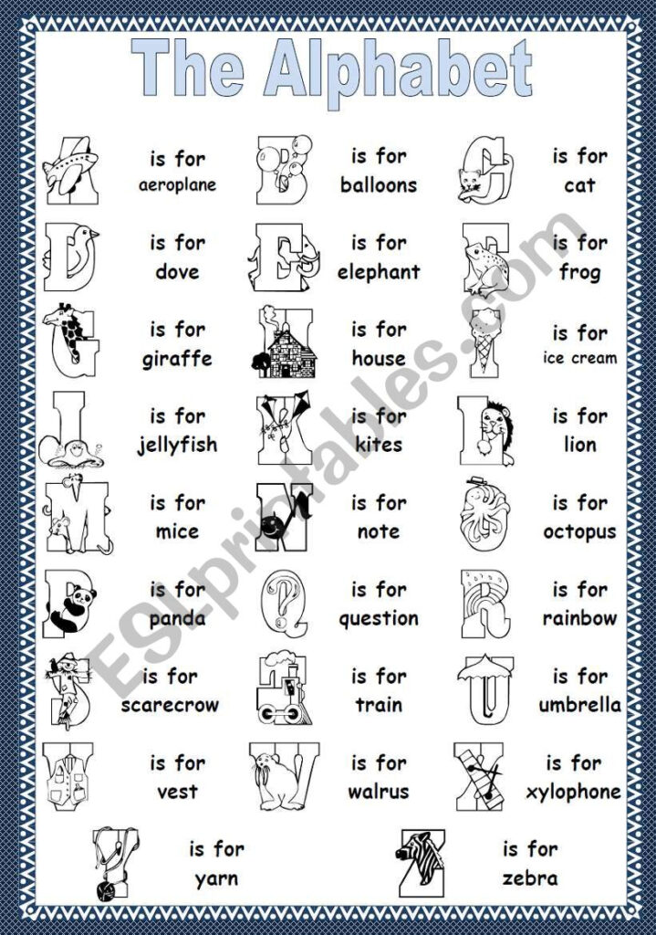 The English Alphabet   Esl Worksheetblanca With Regard To Alphabet Worksheets In English