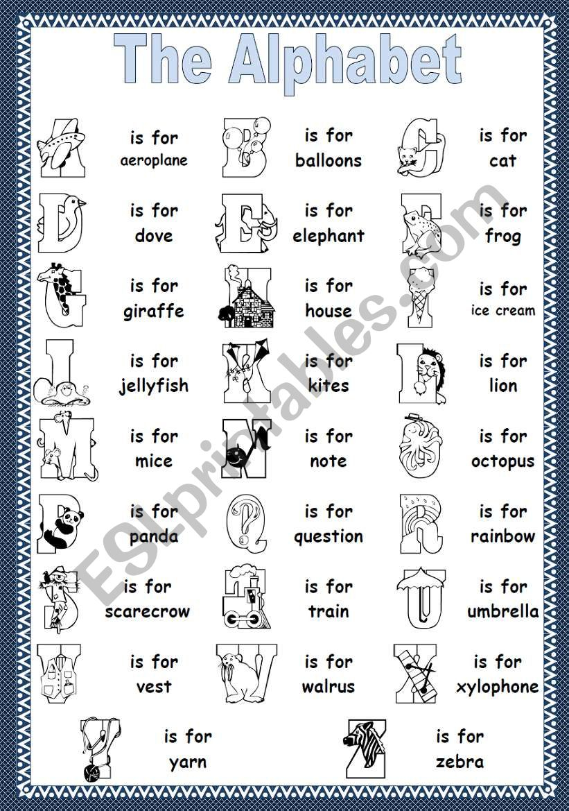 The English Alphabet - Esl Worksheetblanca with regard to Alphabet Worksheets In English