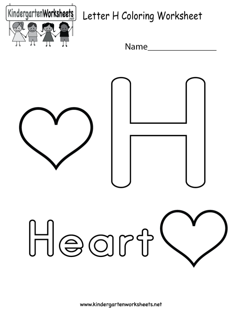This Is A Cute Letter H Coloring Worksheet. This Would Be A For Letter H Alphabet Worksheets