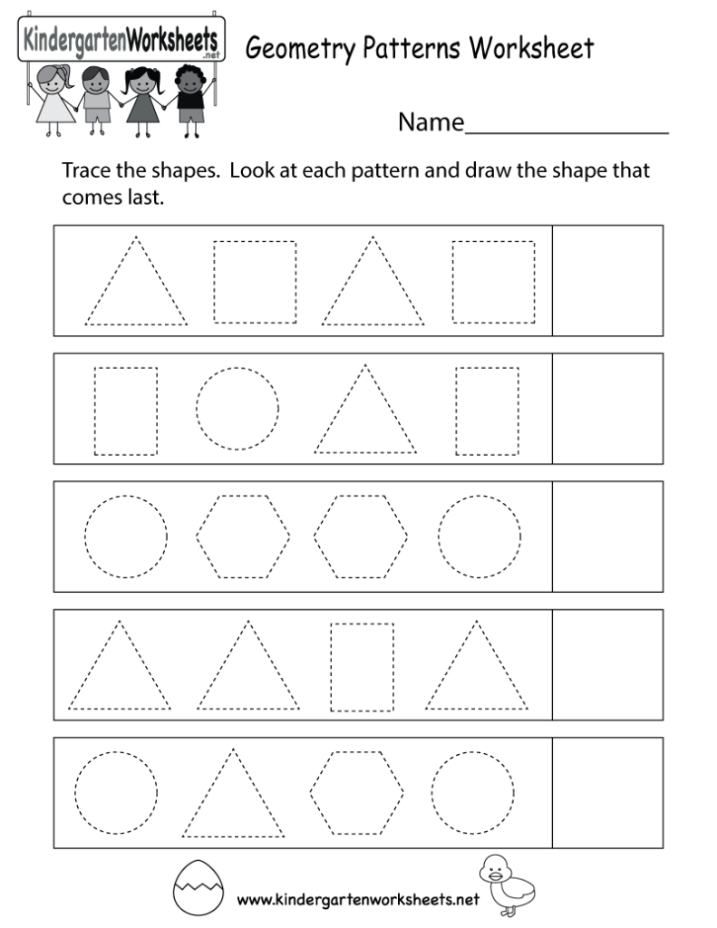 This Is A Fun Shape Tracing Patterns Worksheet. You Can