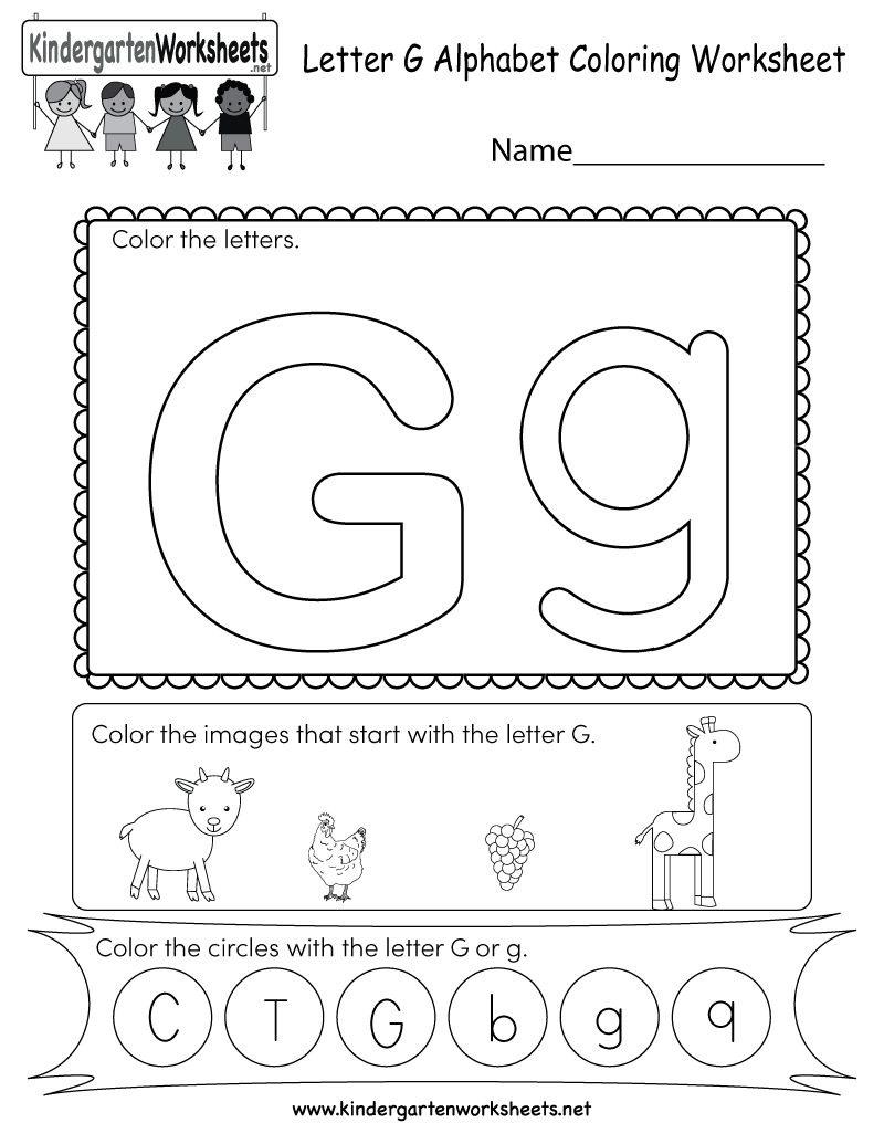 This Is A Letter G Alphabet Coloring Activity Worksheet inside Letter G Worksheets Free Printables