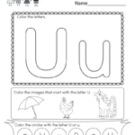 This Is A Letter U Coloring Worksheet. Children Can Color Throughout Letter U Worksheets Pinterest