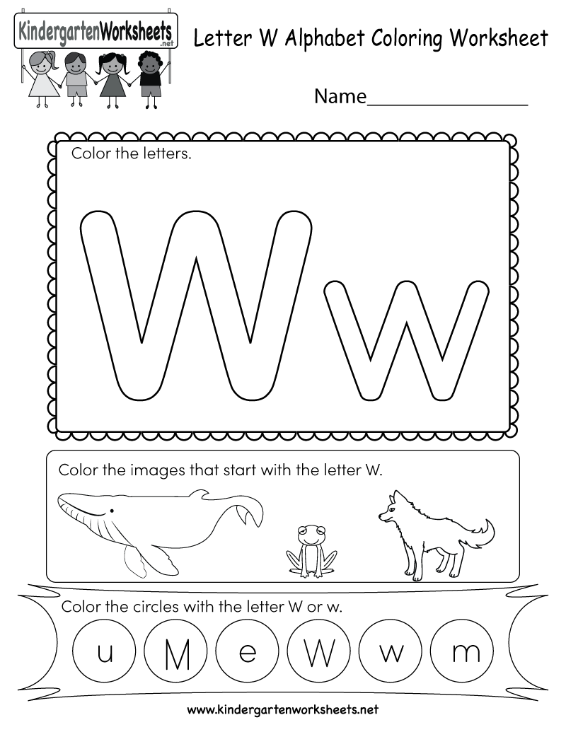 This Is A Letter W Coloring Worksheet. Children Can Color inside Letter W Worksheets Free