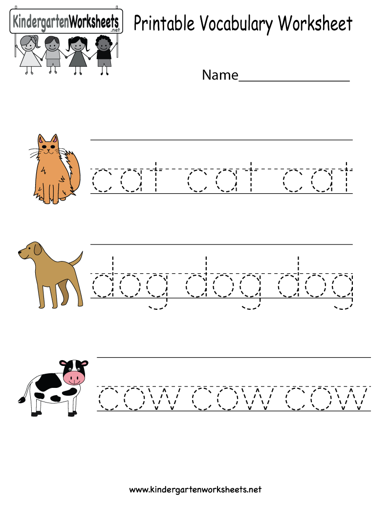 This Is A Vocabulary Worksheet For Kindergarteners. Children