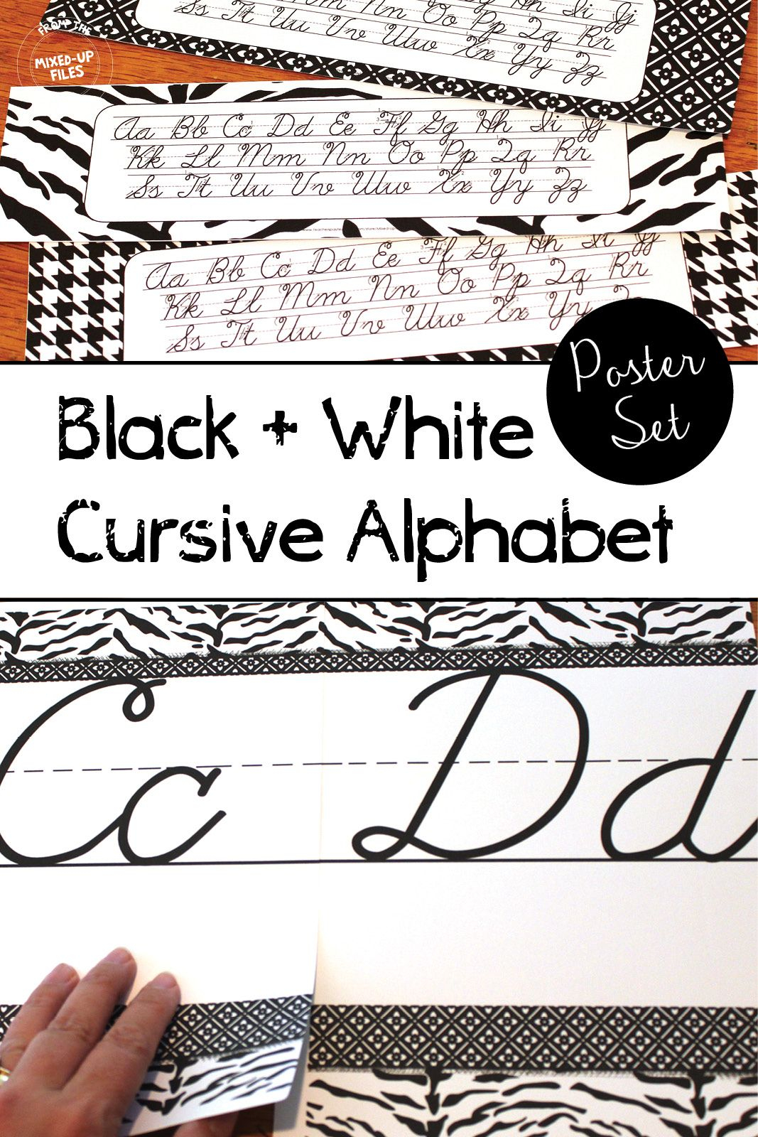 This Printable Cursive Alphabet Line Poster Set Is Perfect