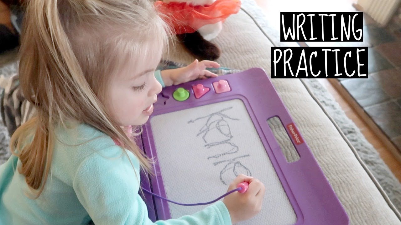 Toddler&amp;#039;s First: Tracing Her Name! - Ditl With A Baby &amp;amp; Toddler - Vlog pertaining to Tracing Her Name