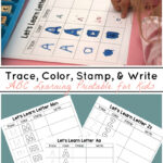 Trace, Color, Stamp & Write   Abc Printable For Kids   Where Regarding Alphabet Tracing Stamps