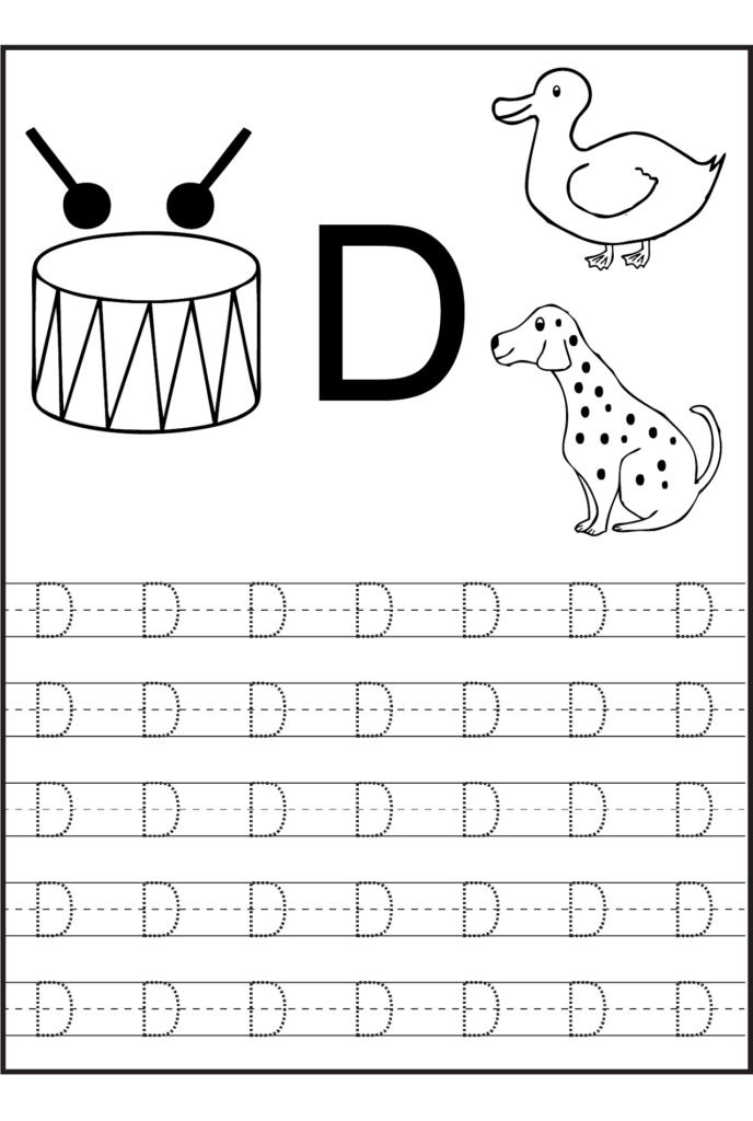 Trace Letter D Worksheets | Activity Shelter Within D Letter Tracing