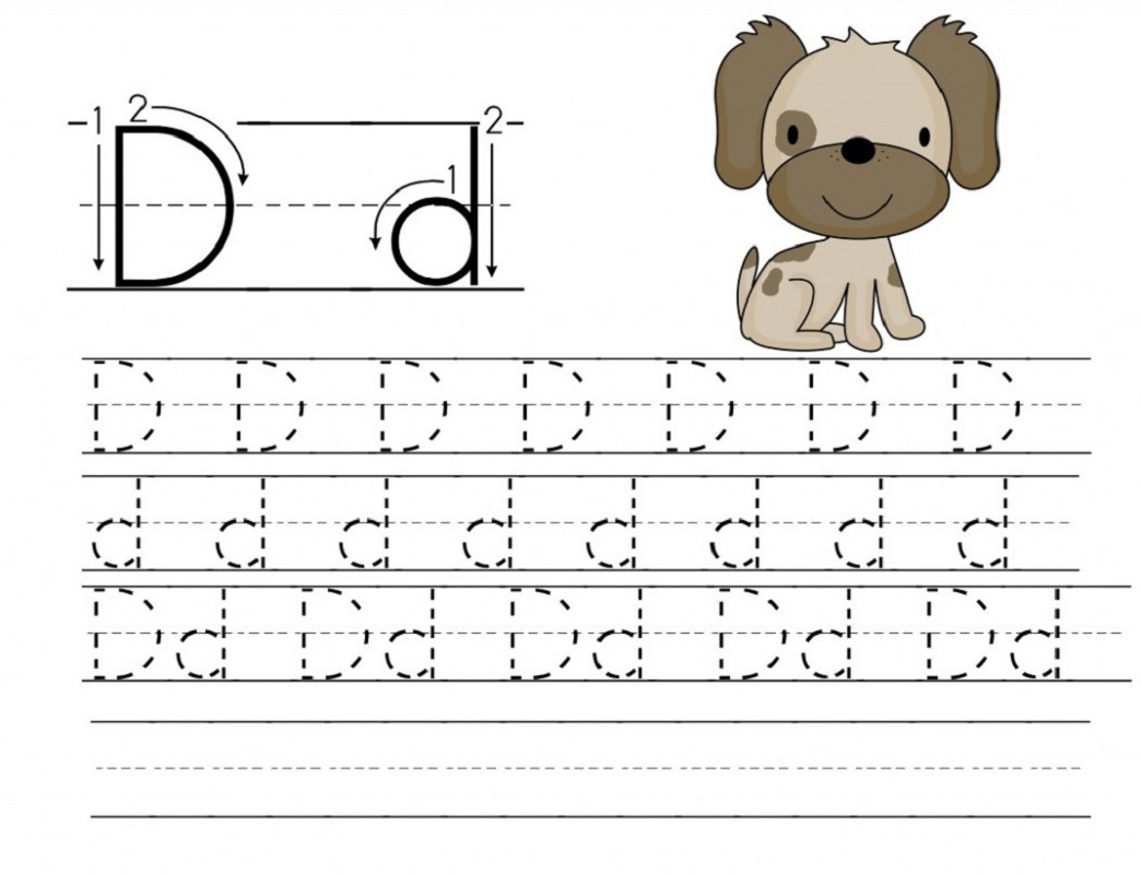 Trace Letter D Worksheets | Activity Shelter within Letter Tracing D