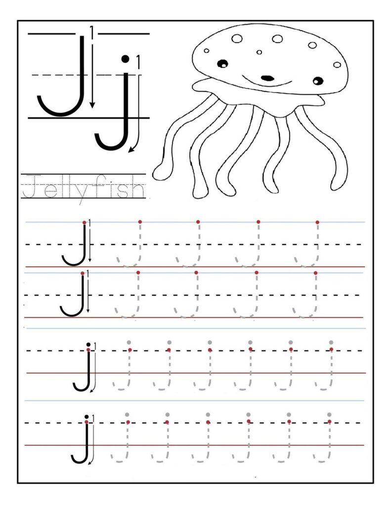 Trace Letters Worksheets In 2020 | Alphabet Worksheets Regarding Letter J Worksheets Tracing