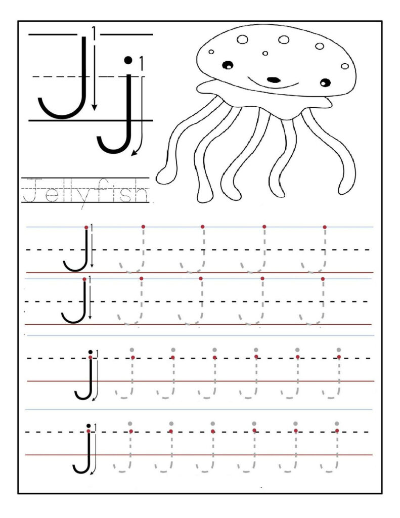 Trace Letters Worksheets In 2020 | Alphabet Worksheets Throughout Alphabet Tracing Letter J