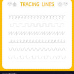 Trace Line Worksheet For Kids Basic Writing