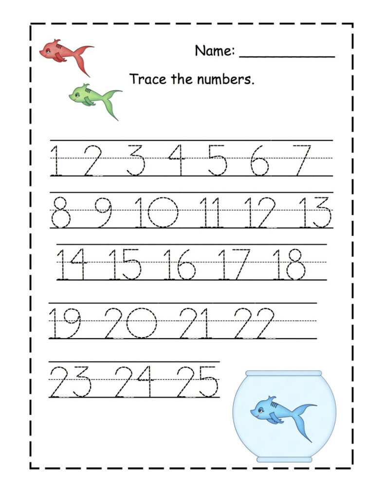 Trace Number 1 20 Worksheets | Activity Shelter