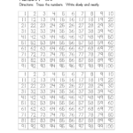 Trace Numbers 1 100 Worksheet | Printable Worksheets And