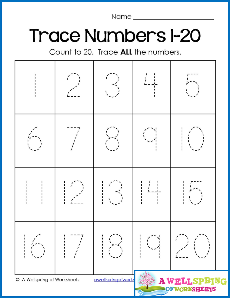 Trace Numbers 1 20 Take A Look At This Selection Of Number