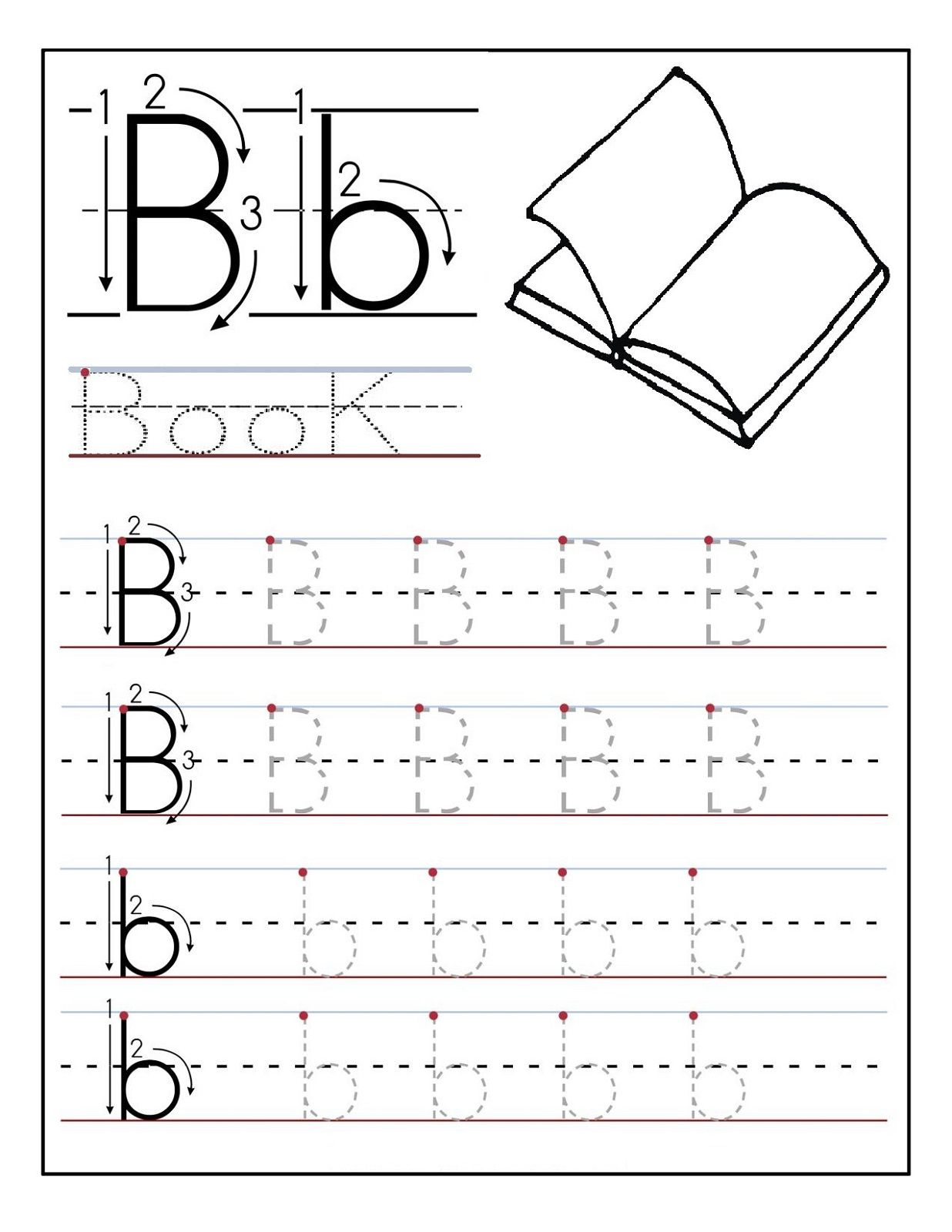 Trace The Letters Worksheets | Letter Worksheets For with regard to Alphabet Tracing Book Printable