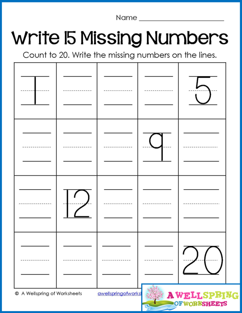 Trace, Write And Fill In Numbers 1 20 30 Worksheets & 3