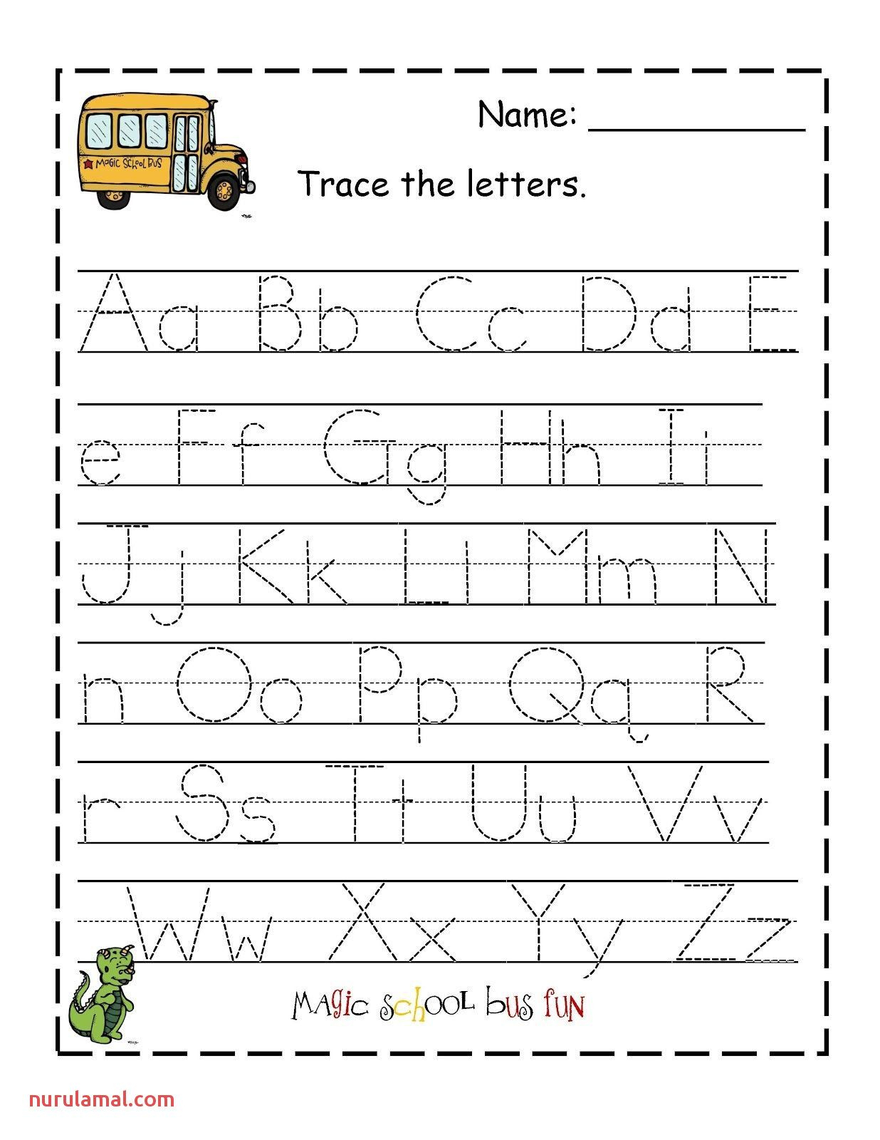 Traceable Alphabet Free Printable Letter Worksheets In 2020 regarding Alphabet Tracing Letters Worksheet
