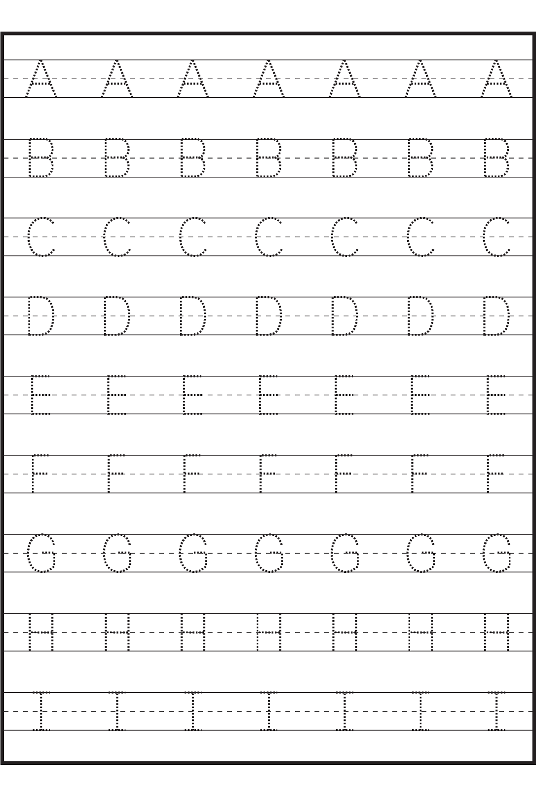 Traceable Letter Worksheets To Print | Alphabet Tracing