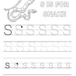 Traceable Letters Worksheet For Preschool Printable With Regard To Letter S Tracing Worksheets Pdf