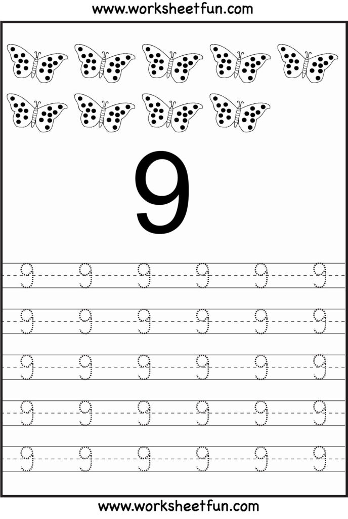 Traceable Numbers In 2020 | Kindergarten Worksheets, Tracing