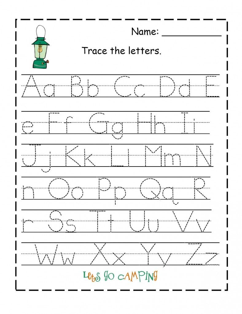 Tracing Alphabet Abc Printable | Handwriting Worksheets For Intended For Abc Tracing Kindergarten
