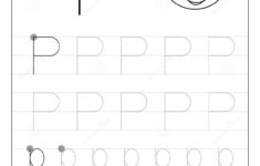 Tracing Alphabet Letter P Black And White Educational Pages