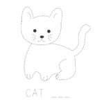 Tracing Cat Worksheet In 2020 | Tracing Worksheets