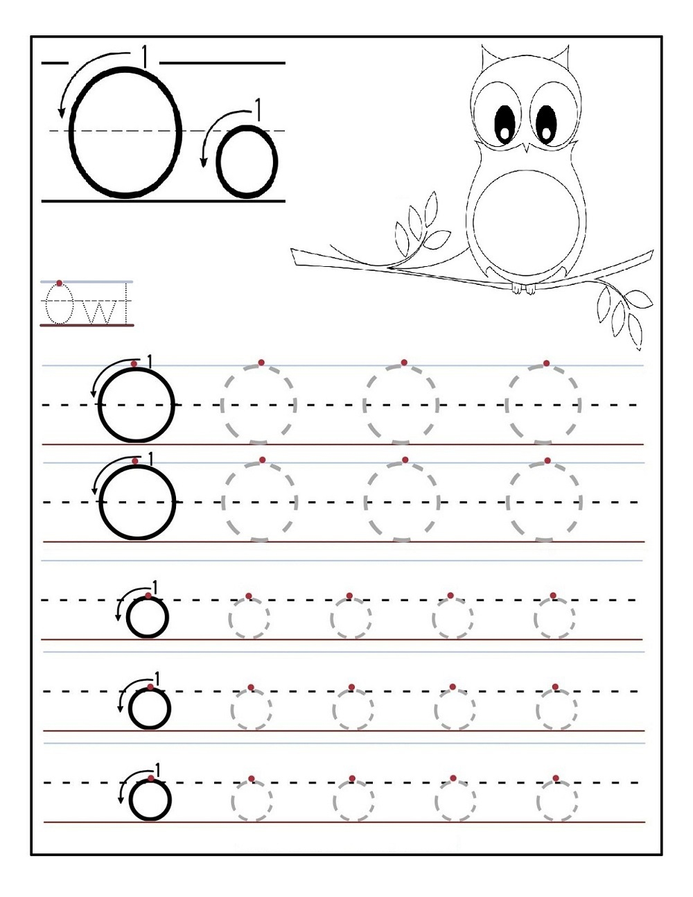 Tracing Letter O Worksheets | Activity Shelter with regard to Letter 0 Tracing