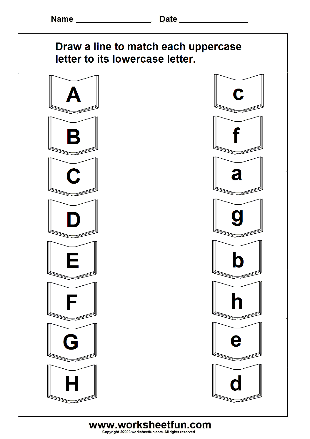 Tracing Letter Worksheets For Kindergarten Lowercase within Alphabet Matching Worksheets Printable