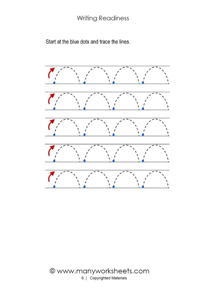 Tracing Lines Worksheets For Toddlers