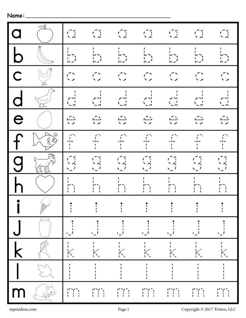 Tracing Lowercase Letters Printable Worksheets In 2020 regarding Alphabet Tracing Lowercase
