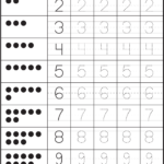 Tracing Numbers 1 10 Worksheets | Preschool Worksheets
