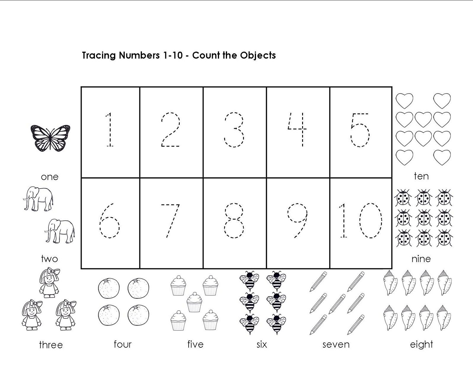 Tracing Numbers Worksheets With Images Kindergarten Math