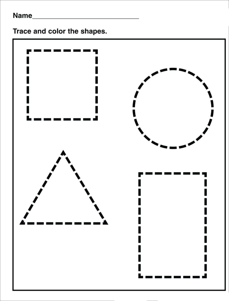 Tracing Shape Preschool Free Printable Worksheets Drawing Tracing Shape Preschool Free Printable Worksheets Drawing