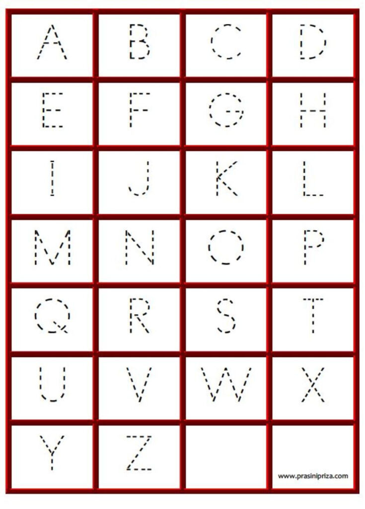 Tracing The Alphabet Letters A To Z Dot To Dot Printable Throughout Letter Tracing Html5