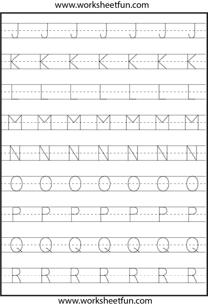 Tracing – Uppercase Letters – Capital Letters – 3 Worksheets