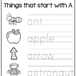 Tracing Words   Things That Start With A Z Worksheets These Within Name Tracing Worksheets A To Z