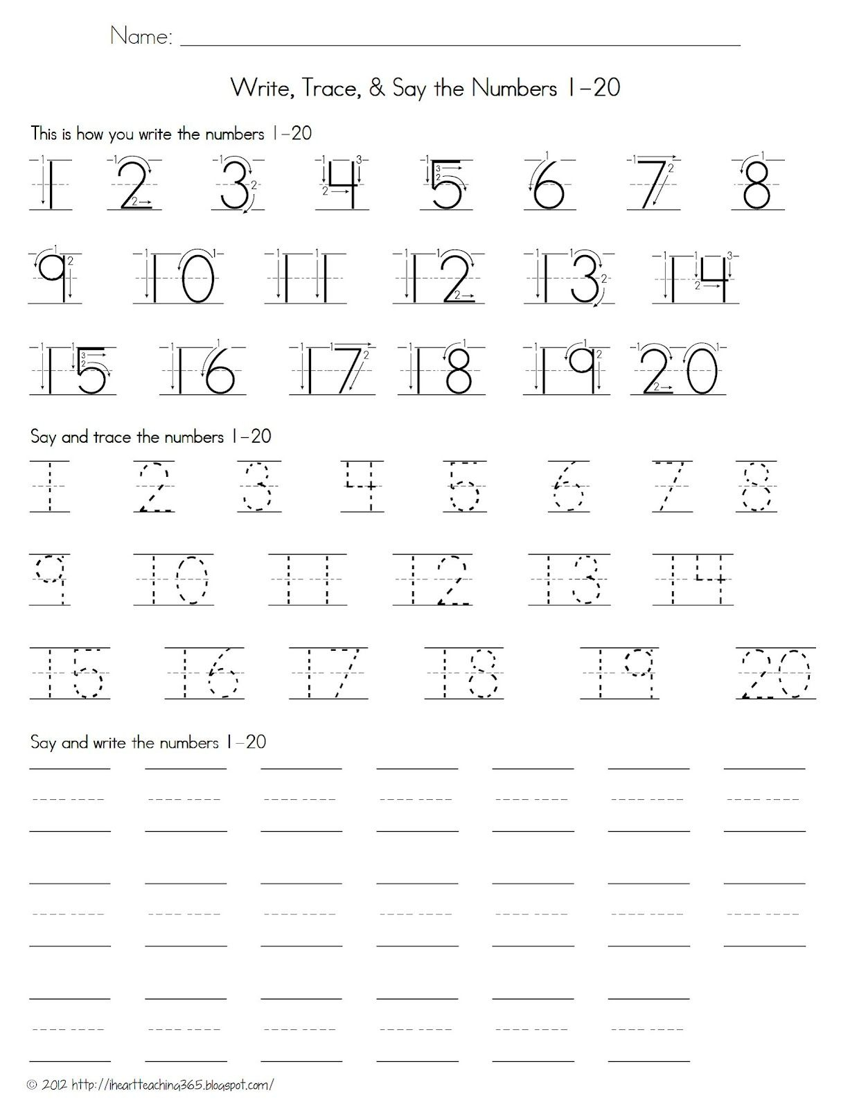 Tracing Numbers 20 30 Worksheets AlphabetWorksheetsFree