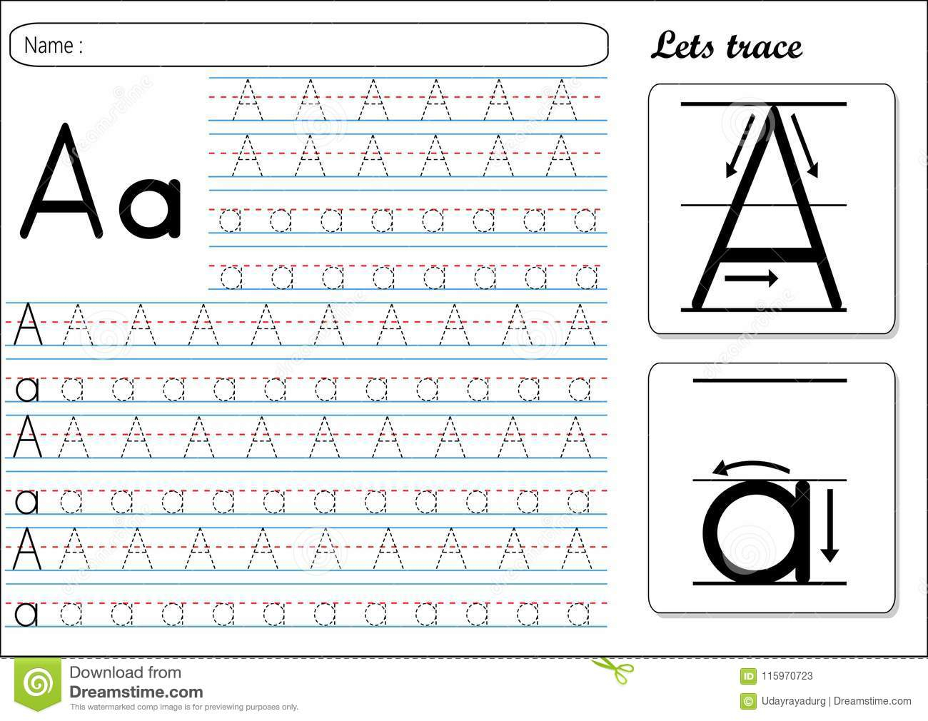 Aa Tracing Worksheets AlphabetWorksheetsFree