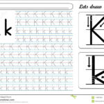 Tracing Worksheet  Kk Stock Vector. Illustration Of Learn Throughout Letter K Tracing Sheet