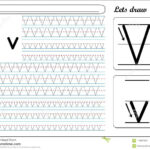 Tracing Worksheet  Vv Stock Vector. Illustration Of Learn Pertaining To Letter Tracing V