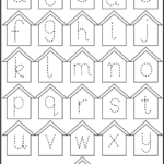 Tracing Small Letters Birdhouse 1 Staggering Alphabet