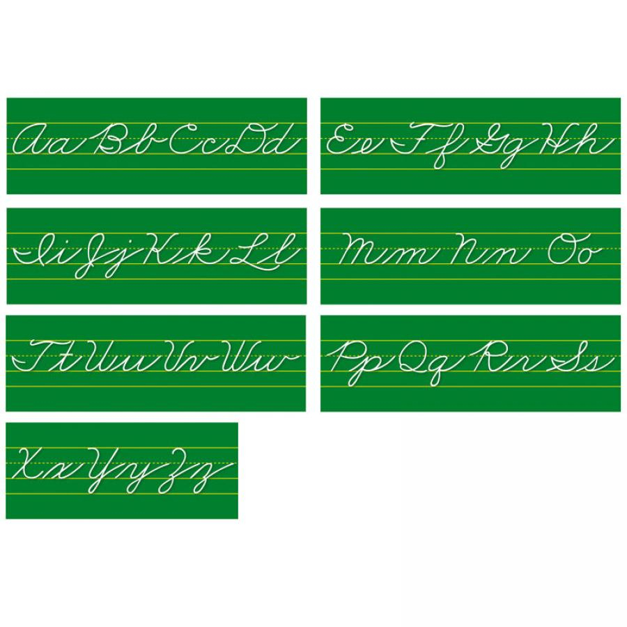 Traditional Cursive Alphabet Lines Bulletin Board Set