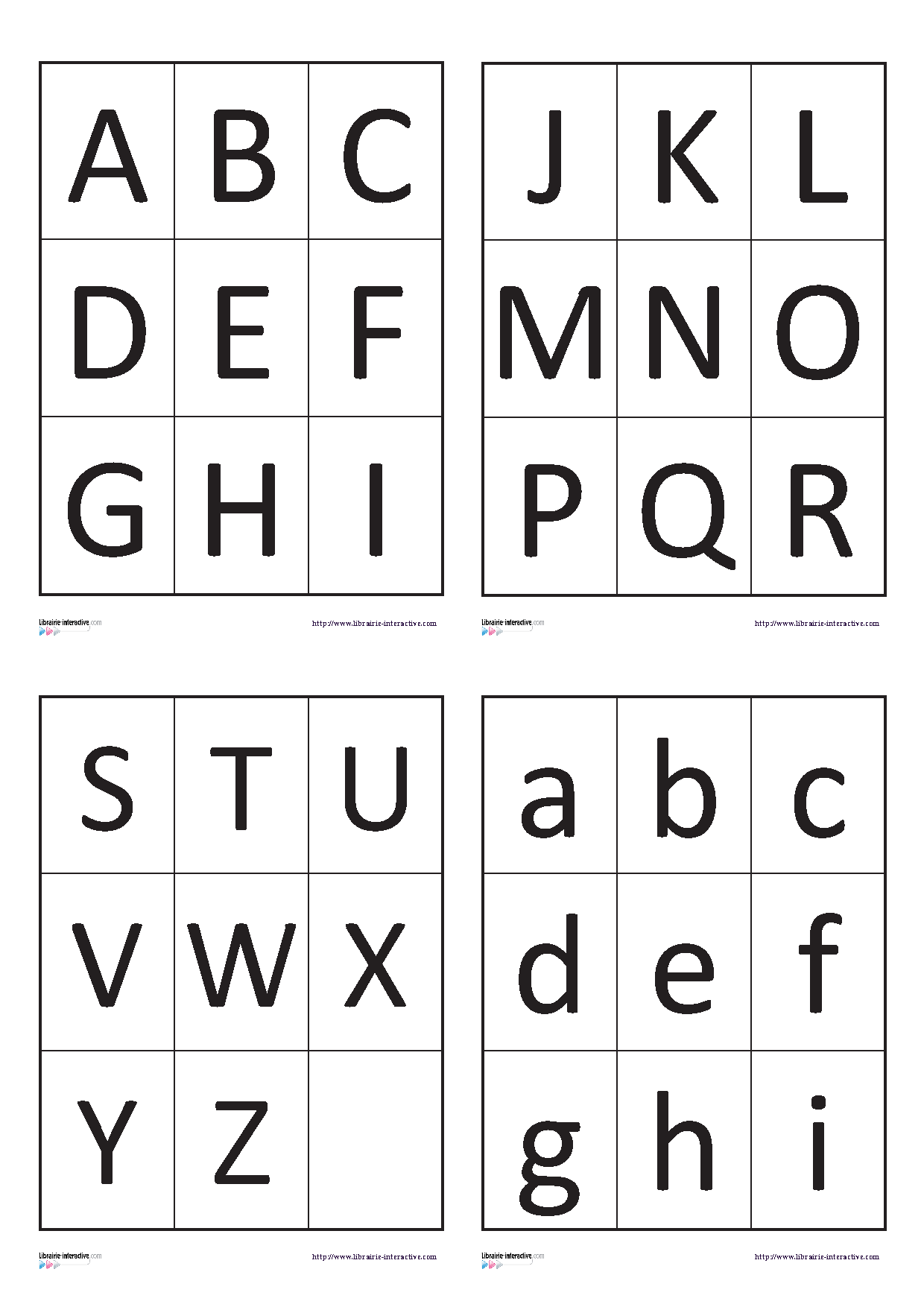 Un Jeu De Memory Avec Les Lettres En Script Minuscule Et