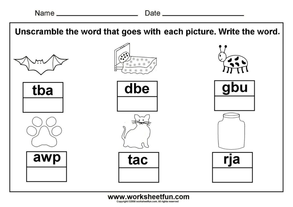 Unscramble Cvc Words; Great To Laminate And Put In A Word