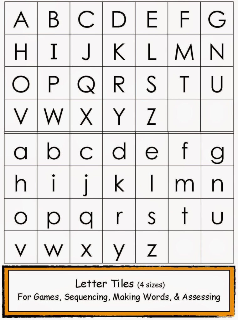 Upper And Lowercase Letter Tiles   Classroom Freebies Intended For Alphabet Tracing Tiles